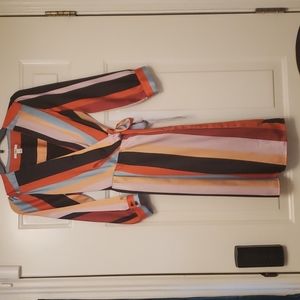 Bar III Dress Striped Wrap Women Multicolor Sz Small